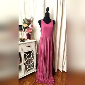 Pink Sleeveless Maxi Maternity Dress Size XL
